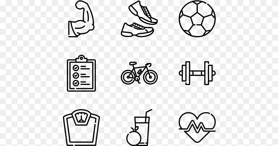 Gym Image Fitness Icons Transparent Background, Gray Free Png