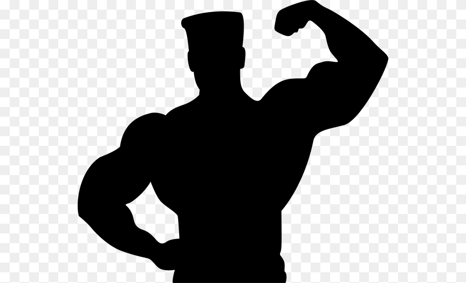 Gym Men Clipart, Gray Png