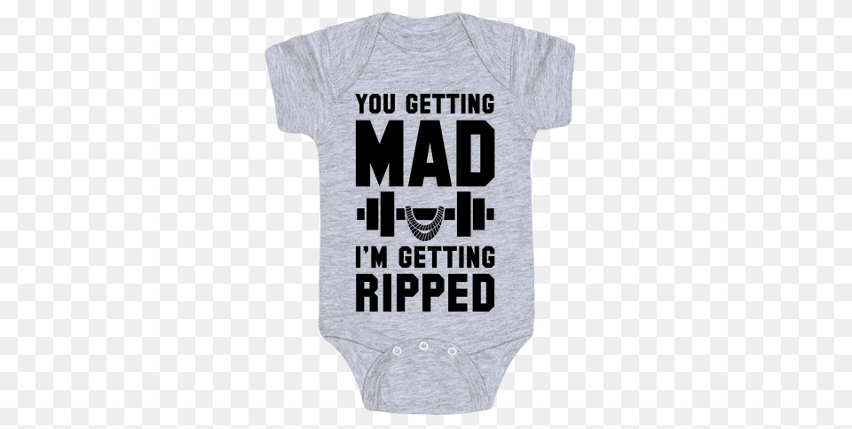 Gym Quotes Get Ripped Baby Onesies Lookhuman, Clothing, T-shirt, Shirt Free Png Download