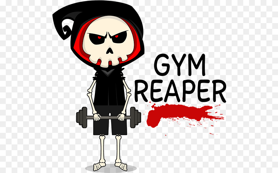 Gym Reaper Fitness Grim Training Tapestry Gym, Light, Adult, Female, Person Png Image