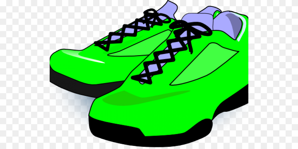 Gym Shoes Clipart Green Shoe, Clothing, Sneaker, Footwear, Running Shoe Free Png