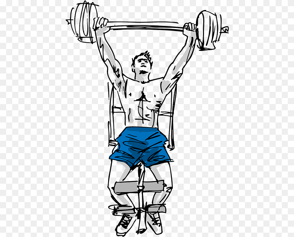 Gym Sketch Of Strong, Stencil, Dancing, Leisure Activities, Person Free Transparent Png