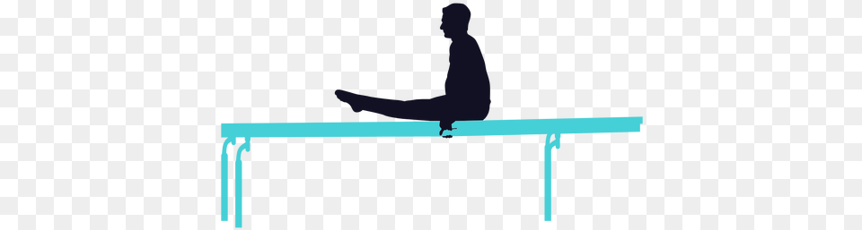 Gymnast Exercise Man Parallel Bar Silhouette Transparent Parallel Bars, Hurdle, Person, Sport, Track And Field Png