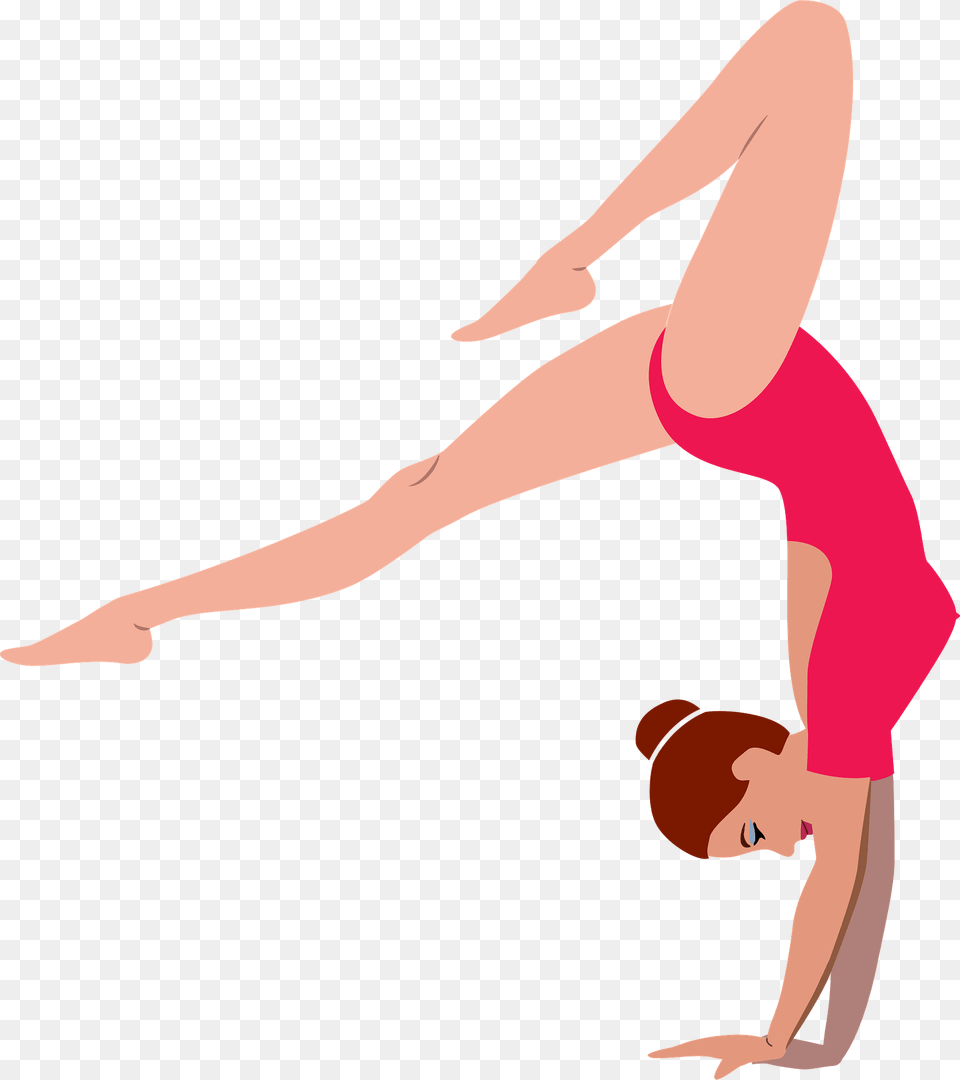 Gymnast On Her Hands Clipart, Acrobatic, Athlete, Gymnastics, Person Free Png Download