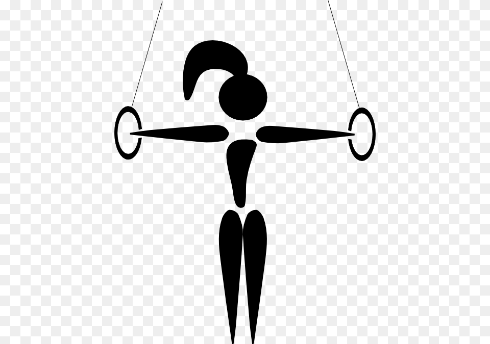 Gymnastic Woman Clipart, Stencil Free Transparent Png