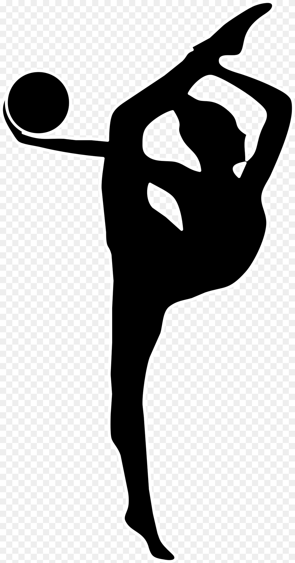 Gymnastics, Silhouette, Stencil, Person Png