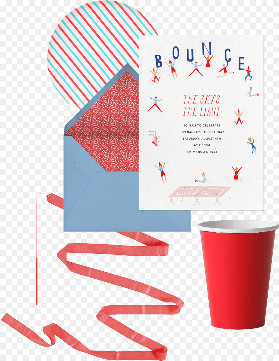 Gymnastics And Tumbling Birthday Party Invitations, Advertisement, Poster, Cup, Disposable Cup Free Png