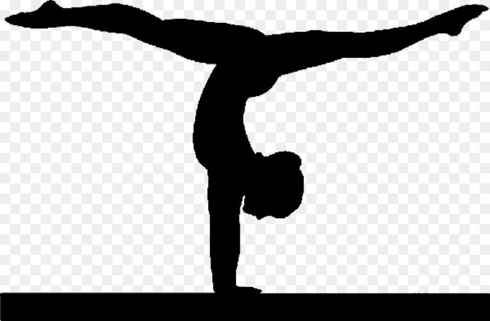 Gymnastics Black And Transparent Background Gymnast Silhouette, Acrobatic, Sport Png Image
