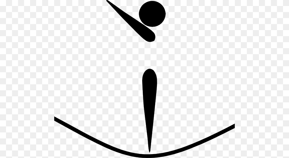 Gymnastics Black And White, Stencil Free Transparent Png