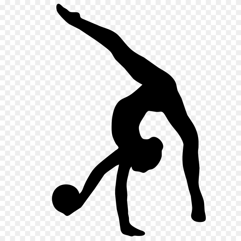 Gymnastics Clipart Black And White, Gray Free Png Download