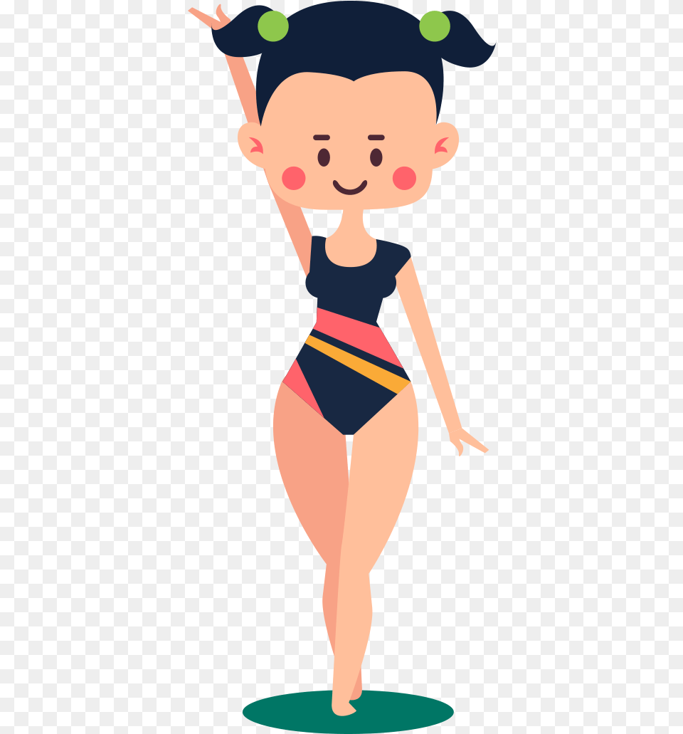 Gymnastics Clipart Girl Sport Clip Art Gymnastics Standing, Clothing, Swimwear, Baby, Person Free Transparent Png