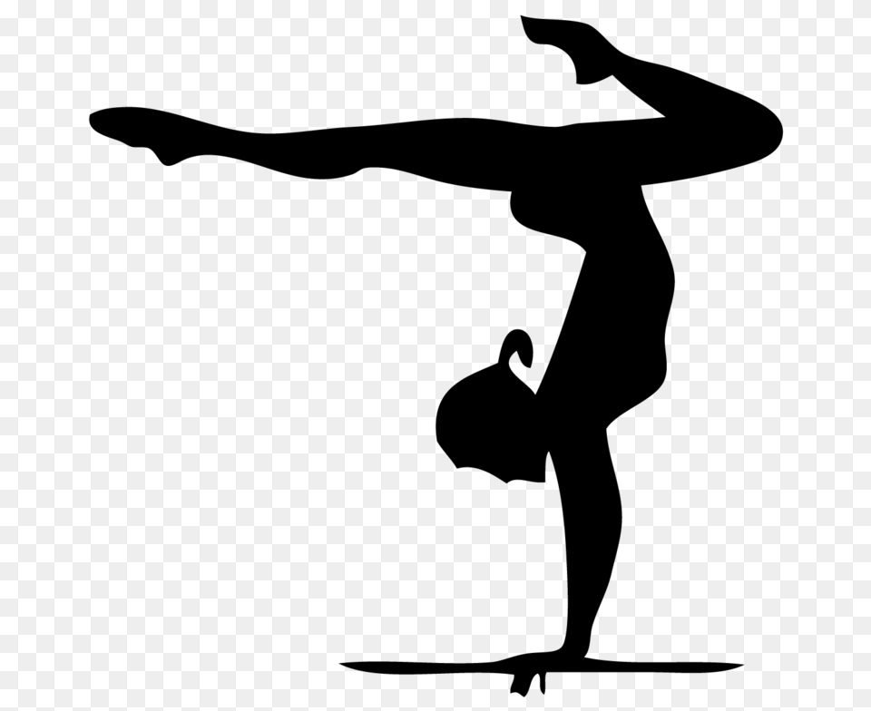 Gymnastics Clipart Silhouette Free Clip Art Images, Gray Png