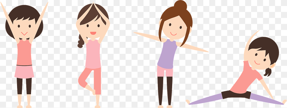 Gymnastics Exercise Clipart, Publication, Book, Comics, Person Png Image