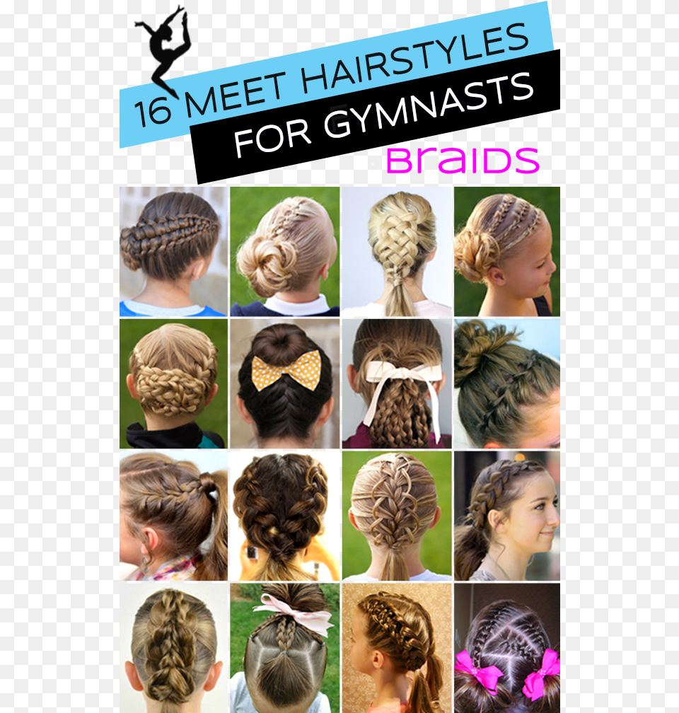 Gymnastics Hairstyles For Competition Braids Edition, Adult, Person, Woman, Girl Png Image