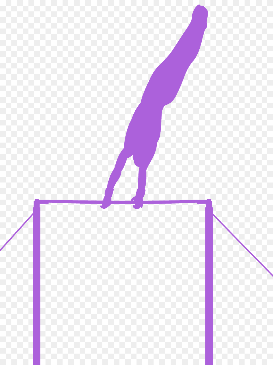 Gymnastics Horizontal Bar Silhouette, Acrobatic, Person, Sport Free Png Download