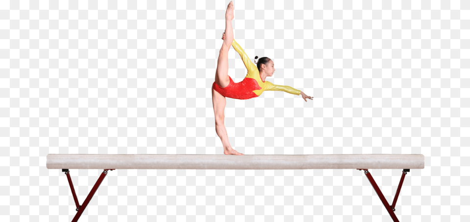 Gymnastics Image With Transparent Artistic Gymnastics Balance Balancebeam, Acrobatic, Sport, Person, Woman Free Png