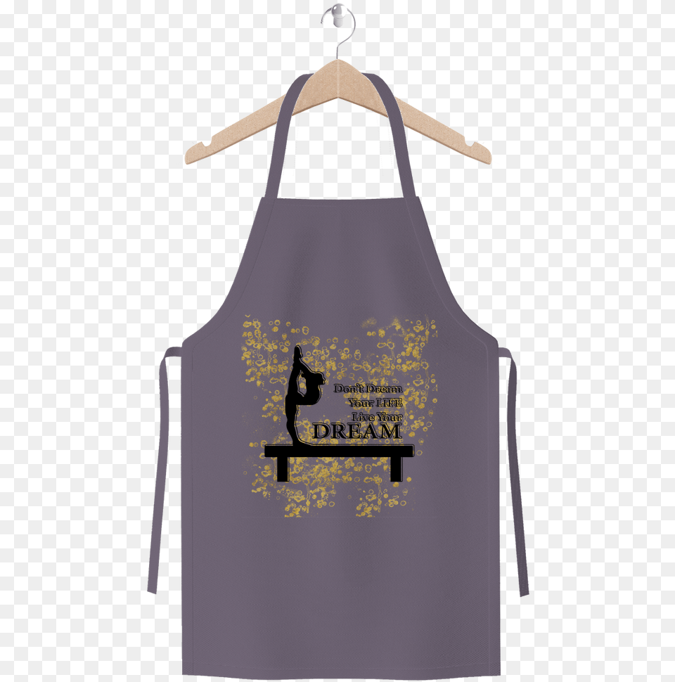 Gymnastics Live Your Dream Gold Flake Design Premium Apron, Clothing Free Transparent Png