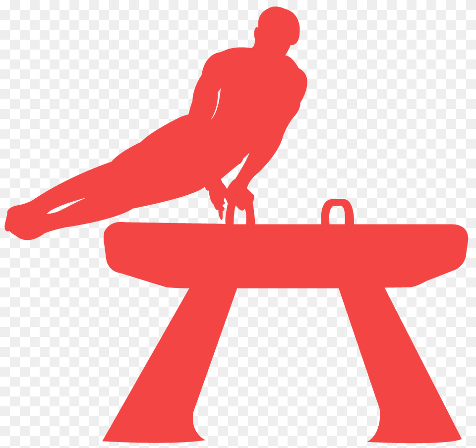Gymnastics Pommel Horse Silhouette, Adult, Male, Man, Person Png