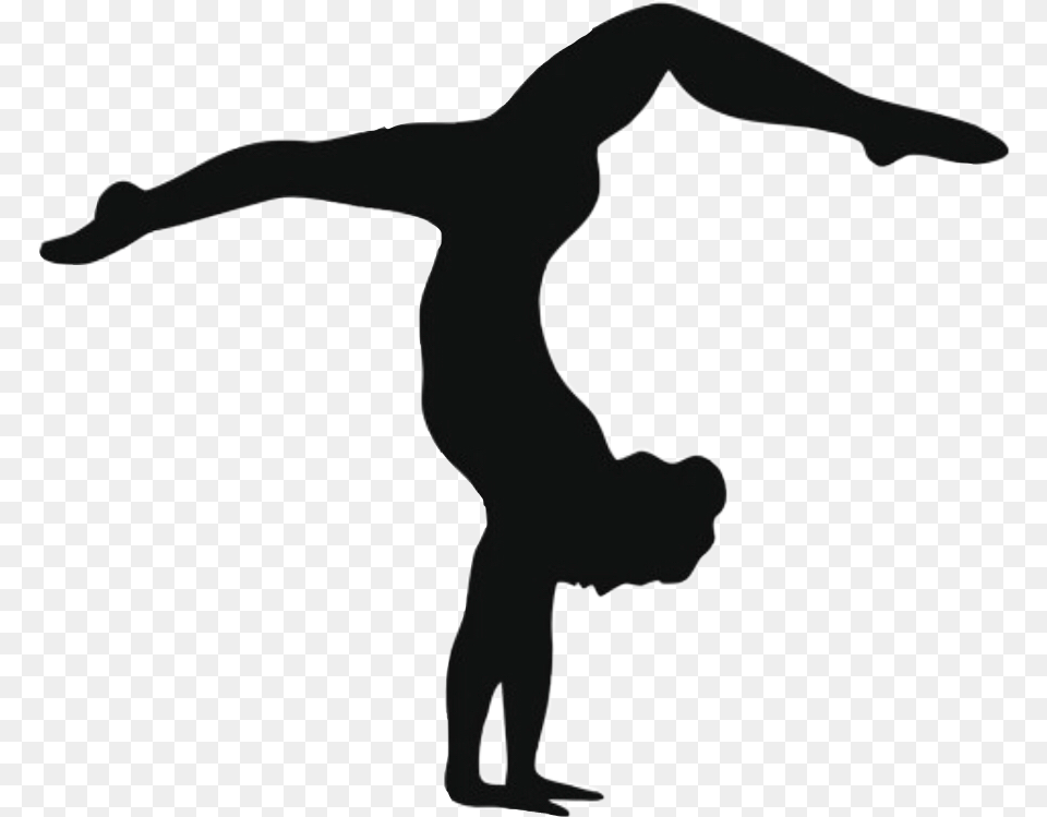 Gymnastics Sticker Muscle And Bone Strengthening Exercises, Person, Silhouette, Acrobatic Free Transparent Png
