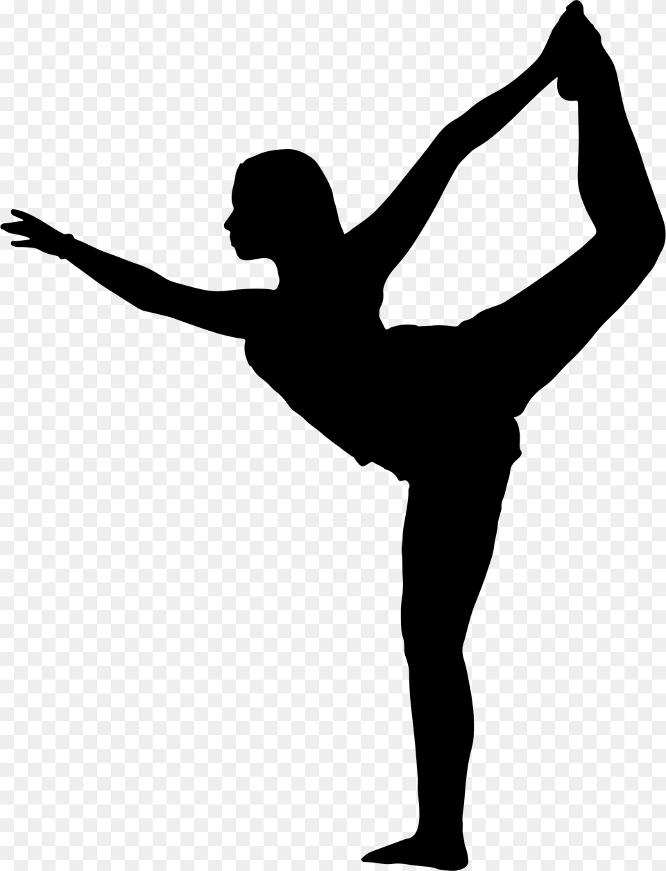 Gymnastics Svg Dancer Silhouette Yoga Poses Silhouette, Gray Png