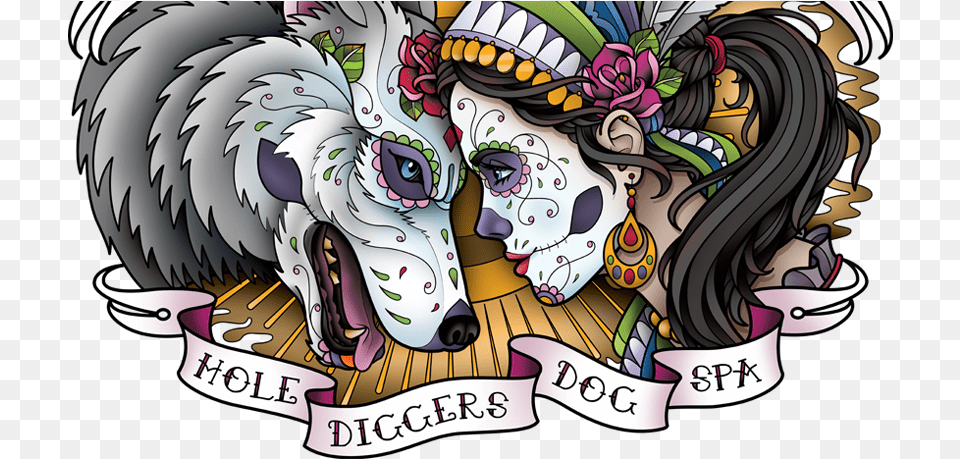 Gypsy And Chiwawa Dia De Los Muertos Wolf, Book, Comics, Publication, Face Free Transparent Png