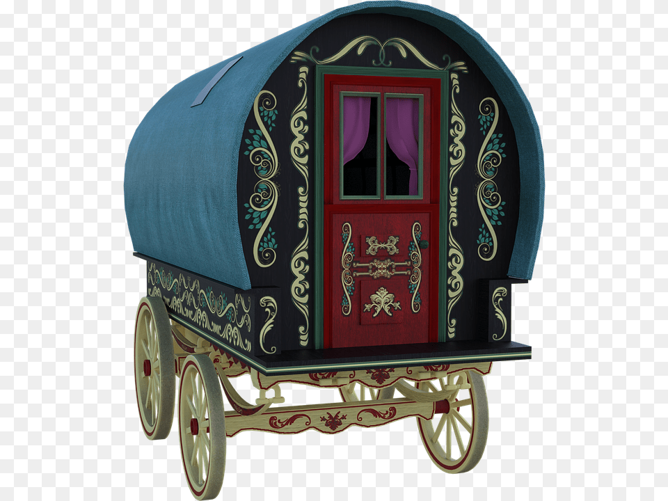 Gypsy Wagon Travel Caravan Summer Romania Gypsy Caravan, Transportation, Vehicle, Machine, Wheel Png