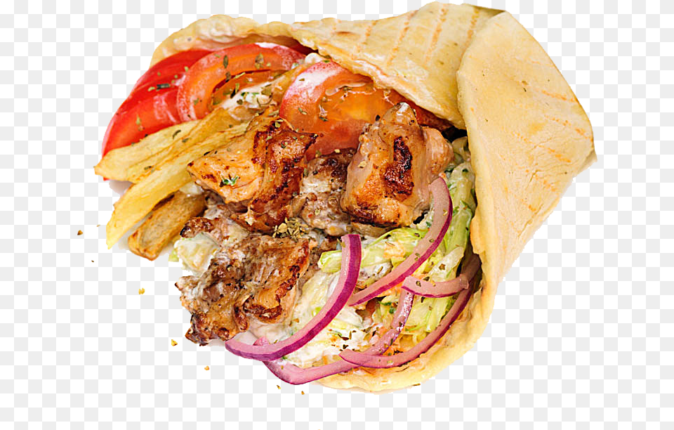 Gyro, Bread, Food, Pita, Meat Free Transparent Png