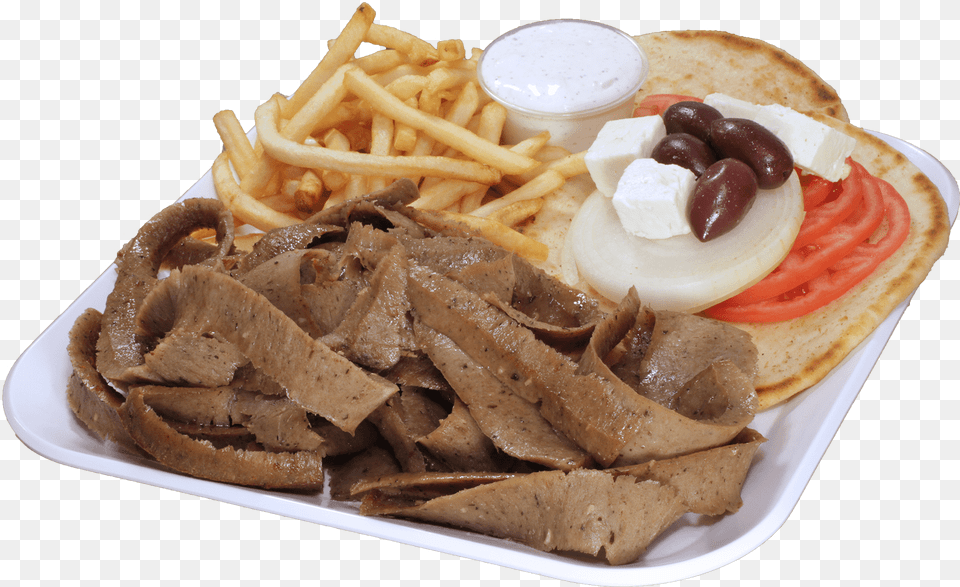 Gyro Plate, Food, Food Presentation, Meal, Lunch Png Image