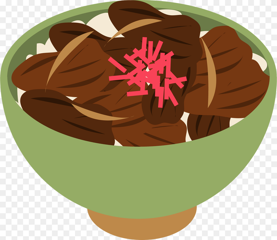 Gyudon Beef Bowl Food Clipart, Cream, Dessert, Ice Cream Png