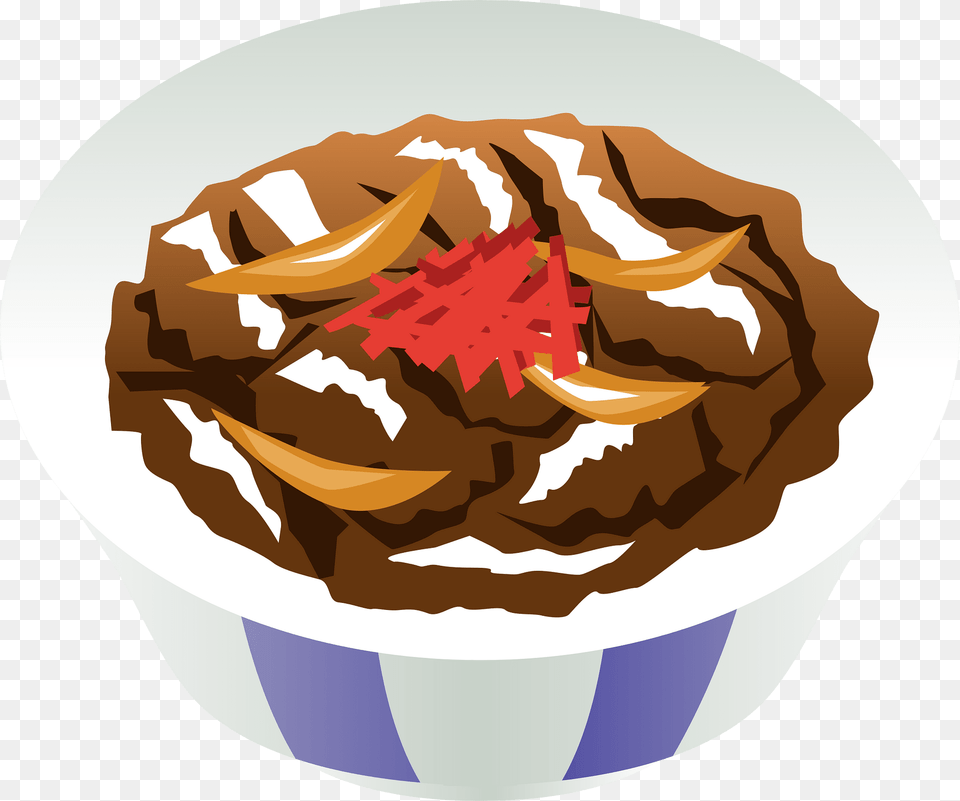 Gyudon Beef Bowl Food Clipart, Cake, Cream, Cupcake, Dessert Png
