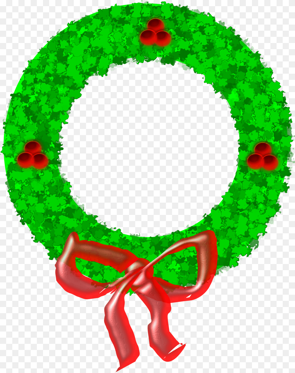 H Christmas Party, Green, Wreath Free Png