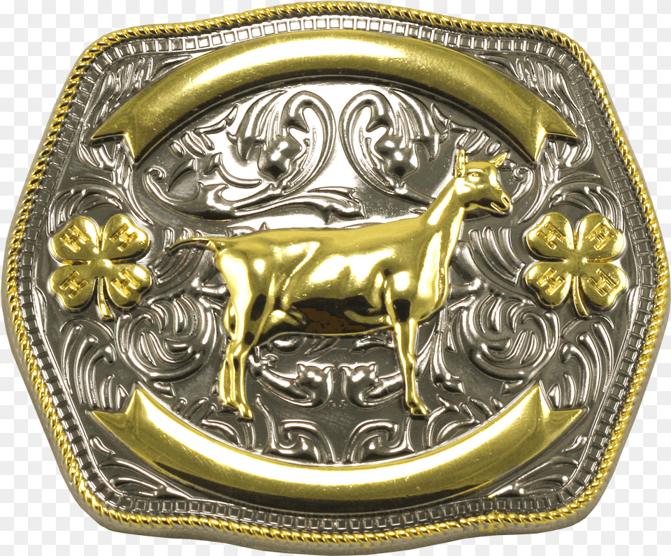 H Dairy Goat Custom Belt Buckle Download Emblem, Accessories Free Png