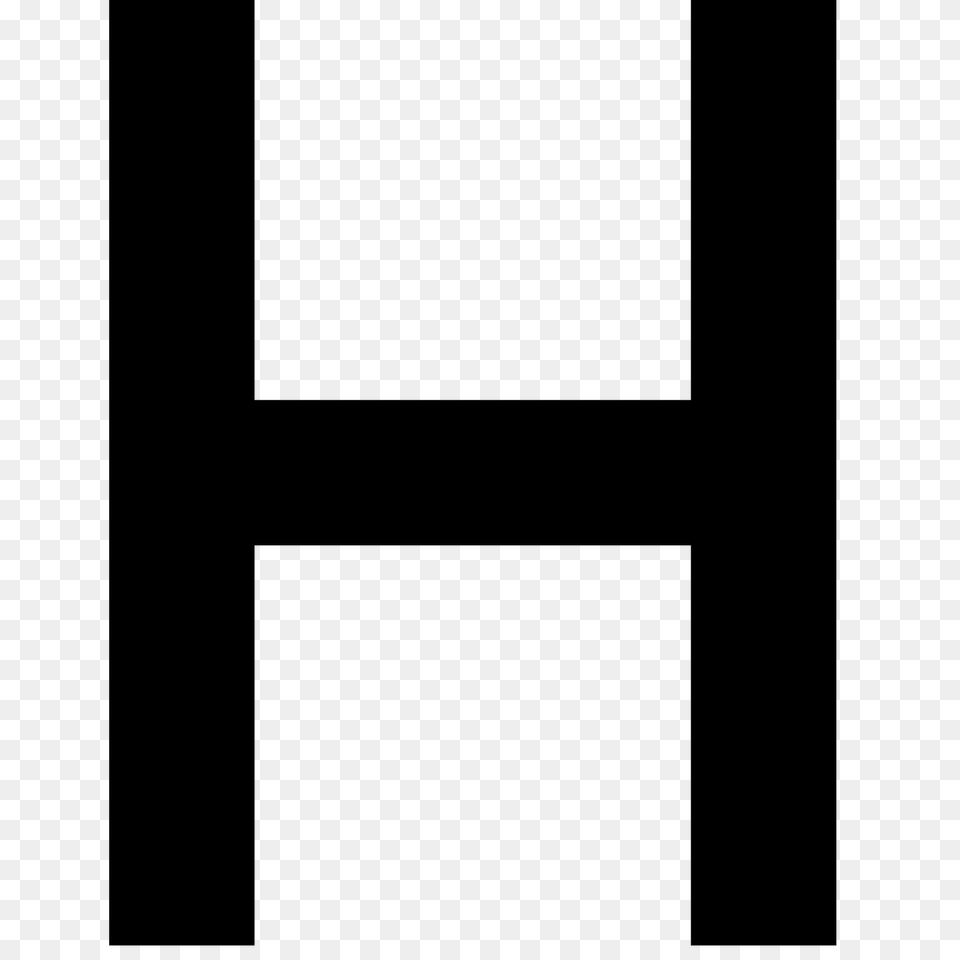 H Icon, Gray Free Png Download