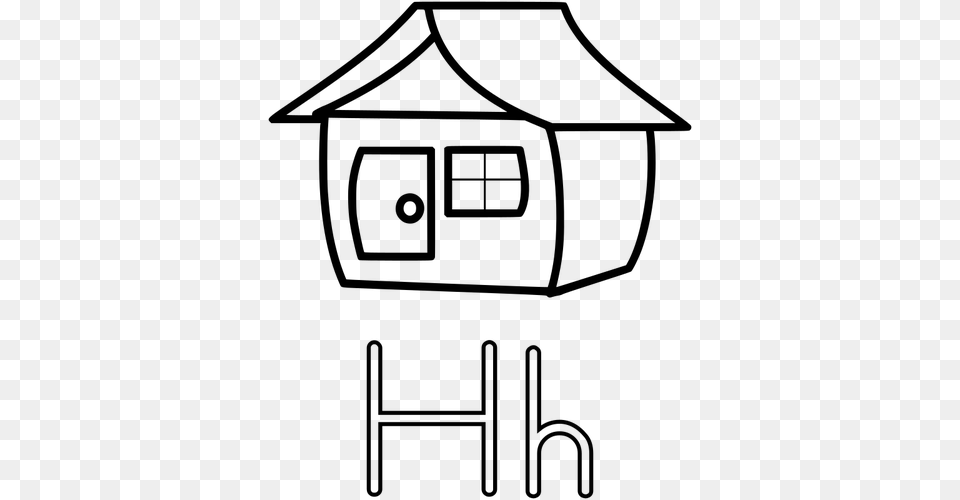 H Is For House Alphabet Learning Guide Vector Graphics Public, Gray Free Png Download
