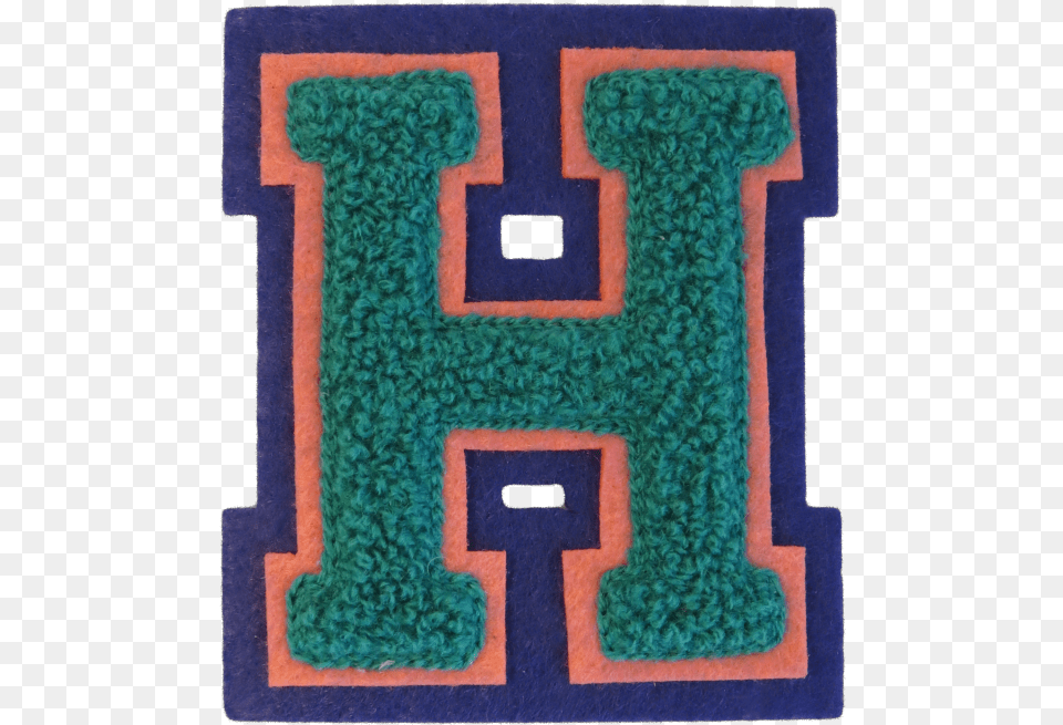 H Letter File Embroidered Letter Patch, Home Decor, Rug Png Image