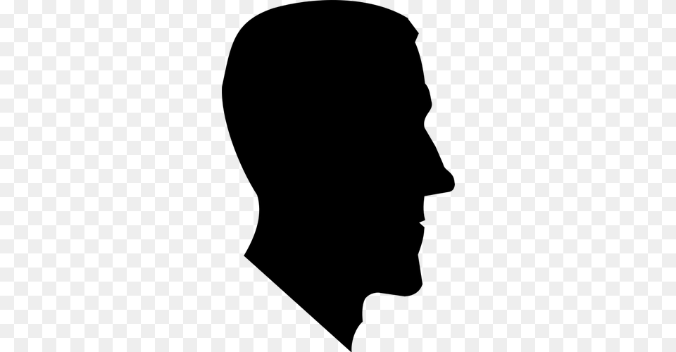 H P Lovecraft Silhouette Of Head Vector Graphics, Gray Free Transparent Png