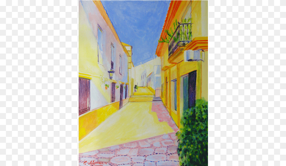 H Painting, Alley, City, Urban, Road Free Png
