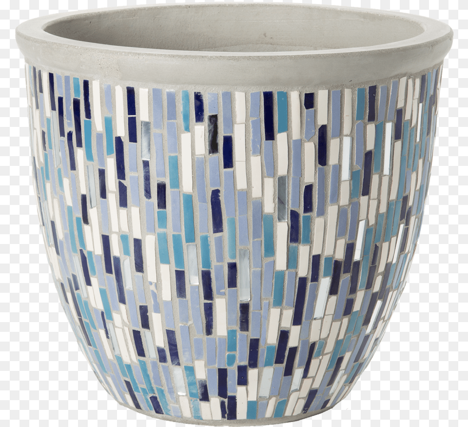 H Planter Blossom Bluewhite Mosaictitle 18 X15 Ceramic, Art, Porcelain, Pottery, Bowl Free Transparent Png