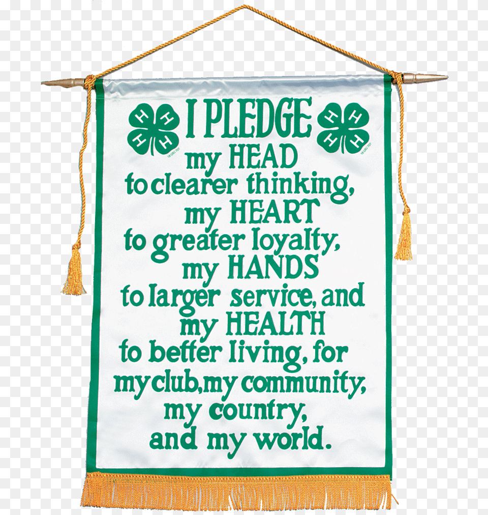 H Pledge Banner 4 H Flag Pledge, Advertisement, Poster, Text, People Free Png