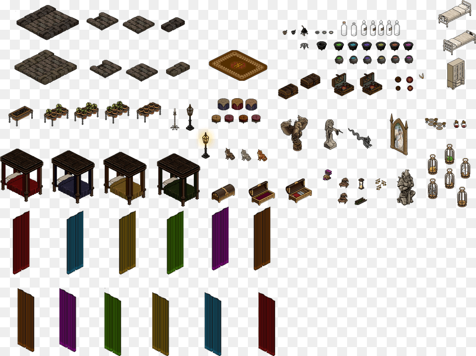 Habbo Harry Potter Furni, Architecture, Building, Person Free Png Download