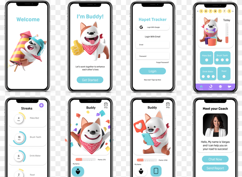Habit Buddy App Design By Melissa Castano Smartphone, Electronics, Mobile Phone, Phone, Person Free Png