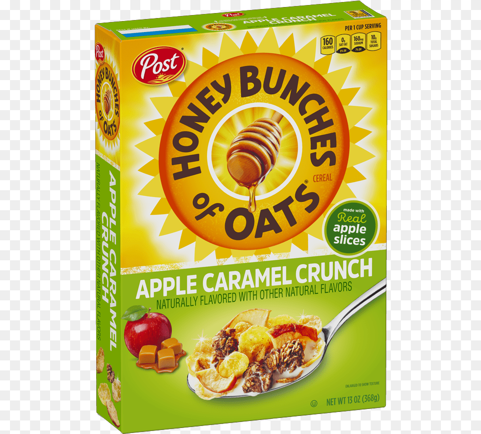 Hac 100 Rte Hbo Apple Caramel Crunch Product Box Breakfast Cereal, Cutlery, Advertisement, Food, Snack Png Image