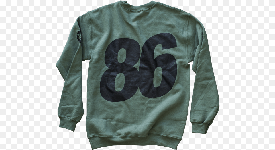 Hachi Roku 86 Crewneck Long Sleeved T Shirt, Clothing, Knitwear, Sweater, Sweatshirt Free Transparent Png