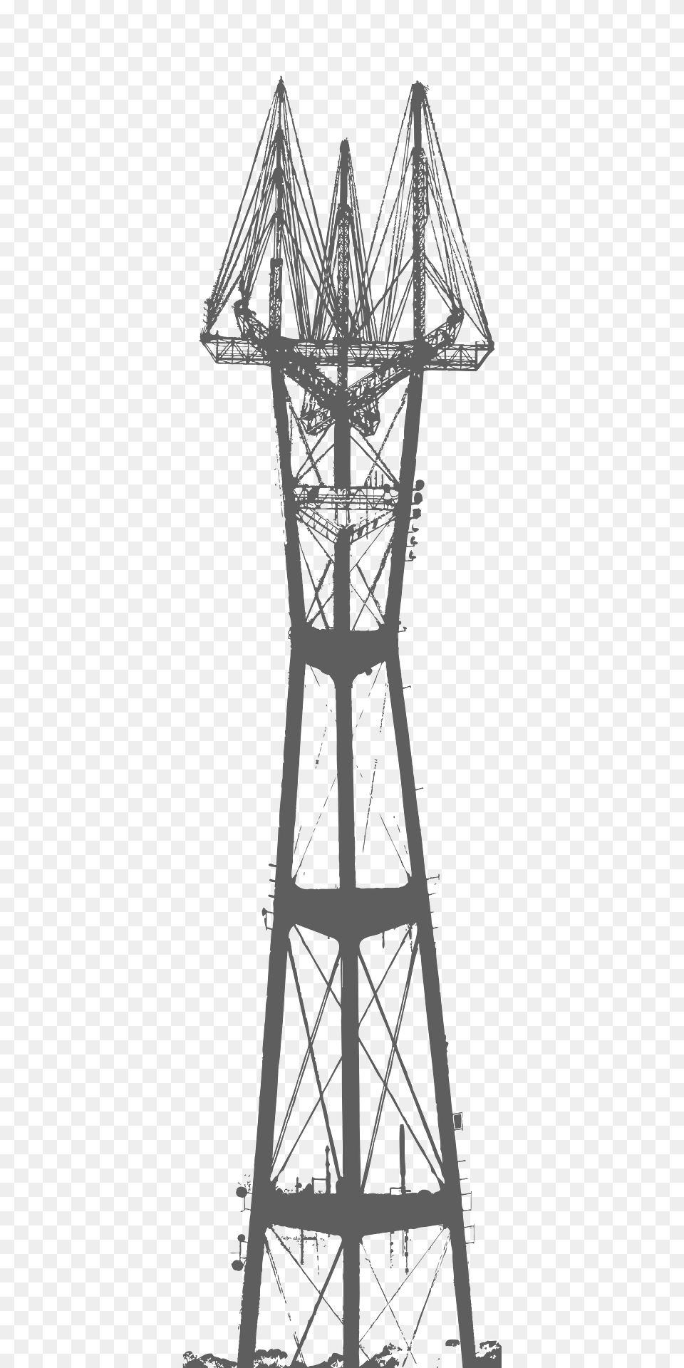 Hackathon Sutroprofile Clipart, Cable, Electric Transmission Tower, Power Lines Free Png