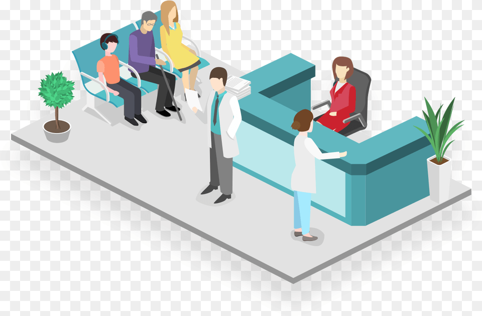 Hackensack University Medical Center39s Process Is Ready Hospital Reception Vector, Potted Plant, Plant, Person, People Free Png