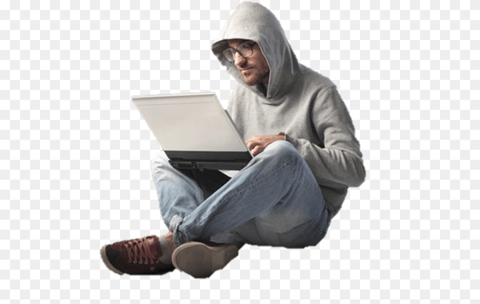 Hacker, Shoe, Sitting, Pc, Footwear Png Image