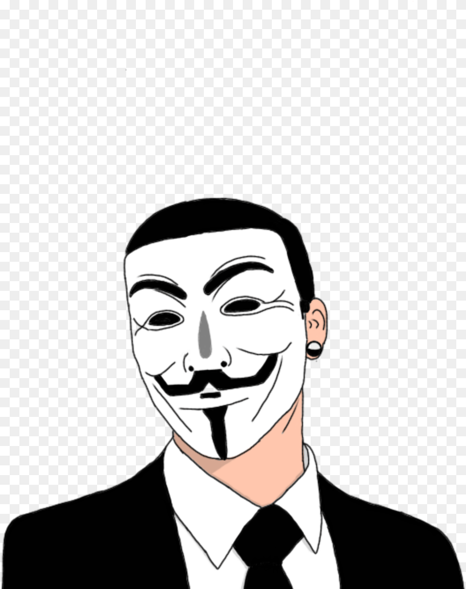 Hacker Anonymous Anonymous Hacker Picture, Stencil, Adult, Person, Man Free Transparent Png