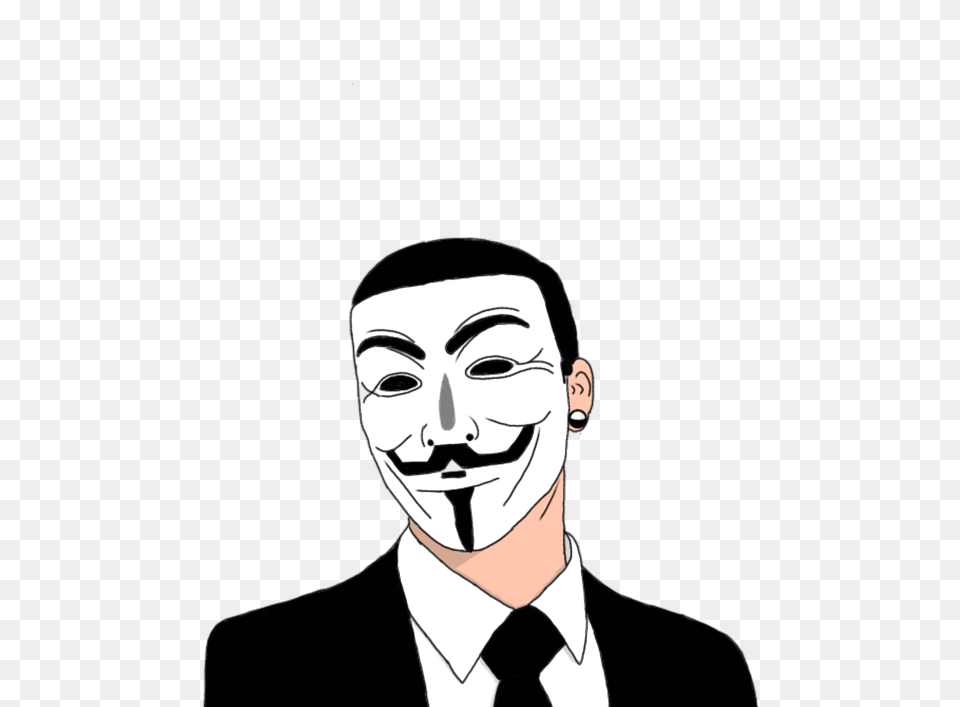 Hacker Anonymous Hacker, Stencil, Adult, Person, Man Free Transparent Png