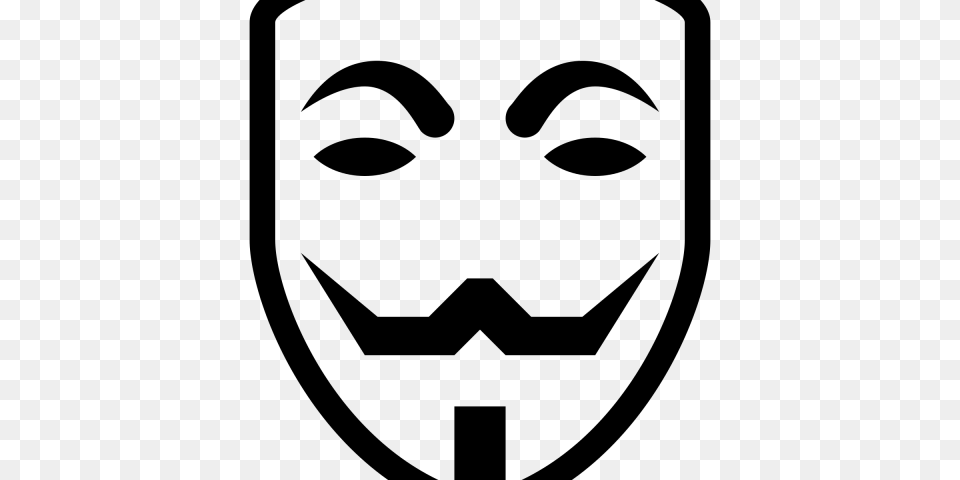 Hacker Clipart Guy Fawkes Mask, Gray Png Image