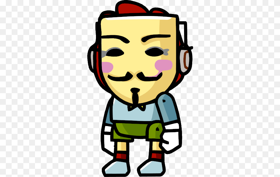 Hacker Clipart Guy Fawkes Mask Scribblenauts Maxwell, Baby, Face, Head, Person Free Png